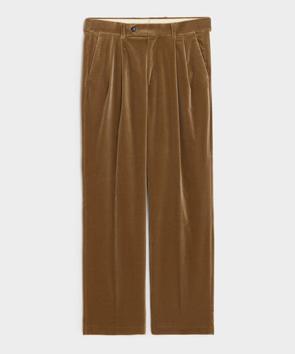 Italian Velvet Wythe Trouser - Khaki