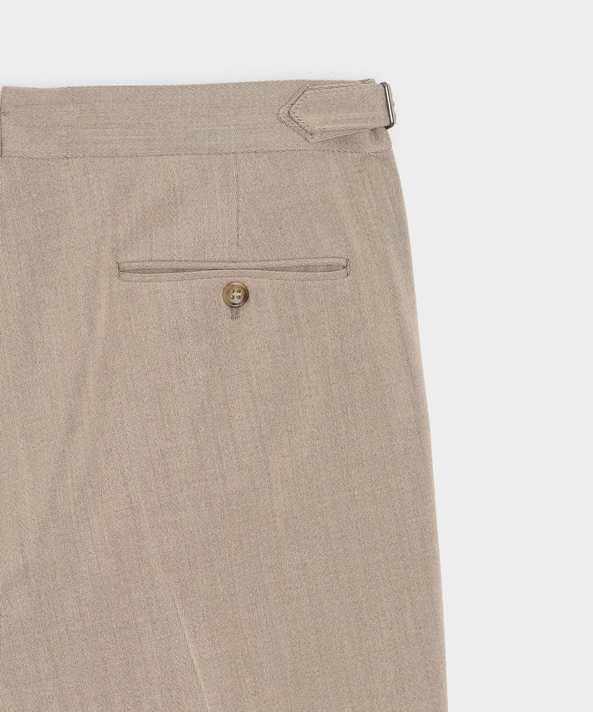 Italian Cavalry Twill Side Tab Trouser - Tan