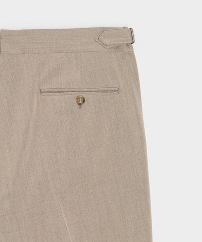 Italian Cavalry Twill Side Tab Trouser - Tan