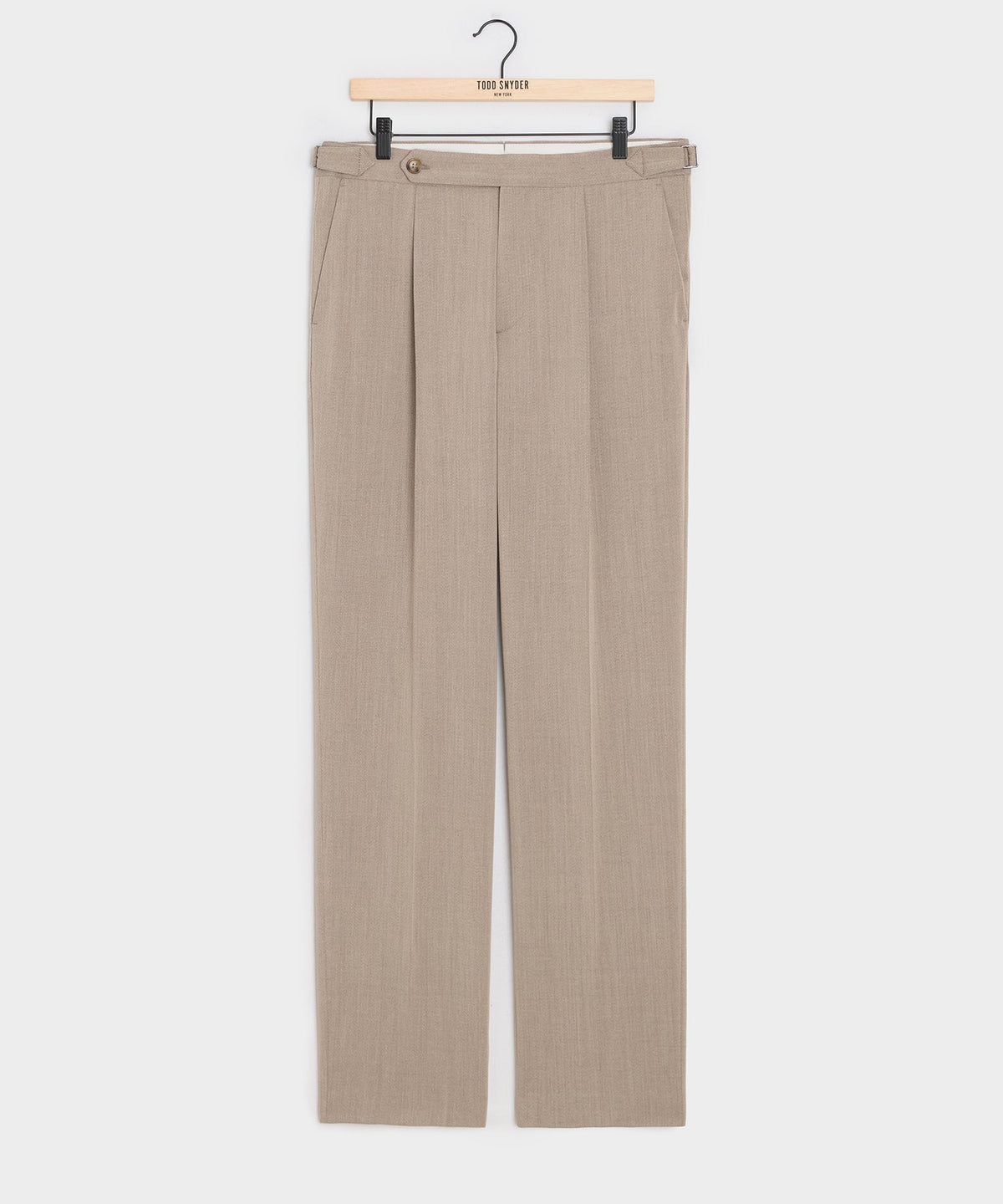Italian Cavalry Twill Side Tab Trouser - Tan
