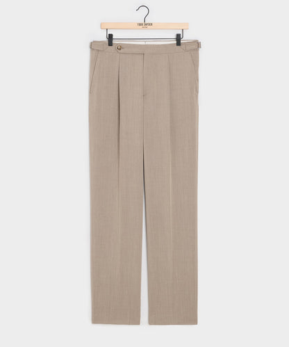 Italian Cavalry Twill Side Tab Trouser - Tan