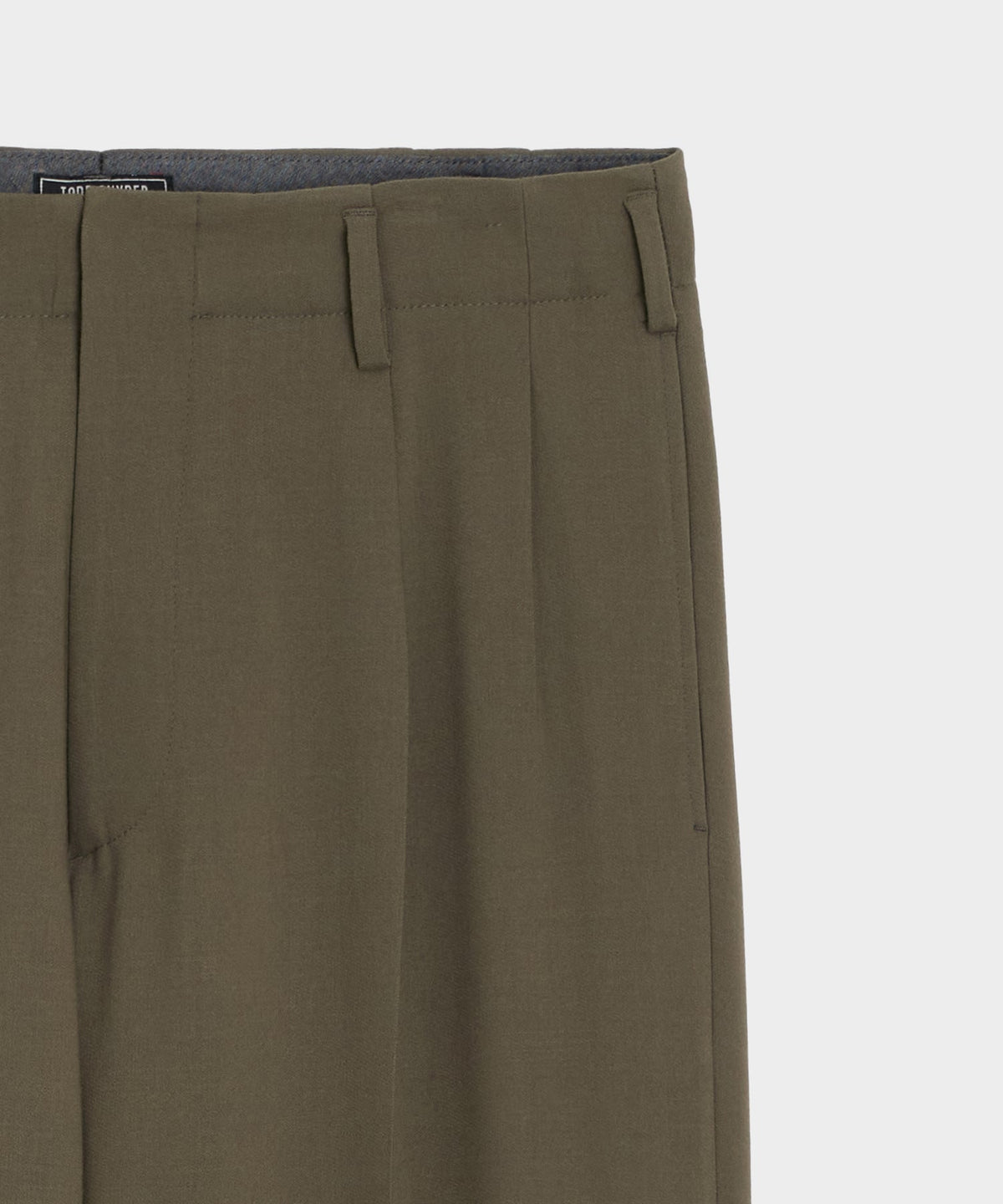 Italian Crepe Hollywood Trouser - Olive