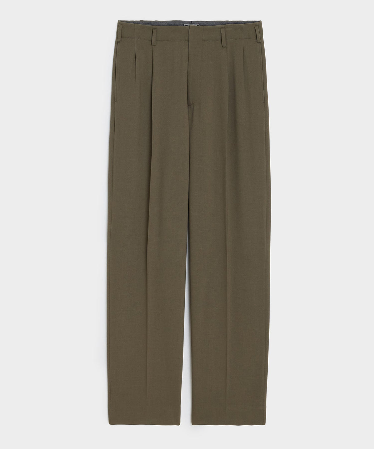 Italian Crepe Hollywood Trouser - Olive