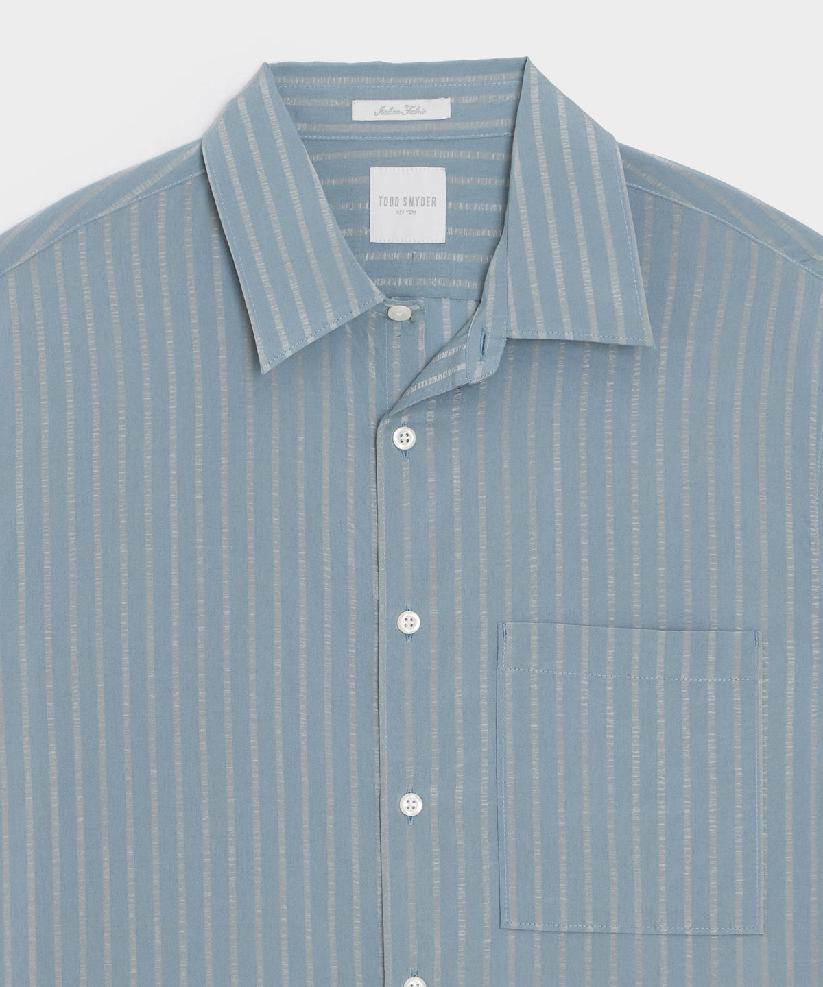 Italian Satin Big Shirt - Light Blue