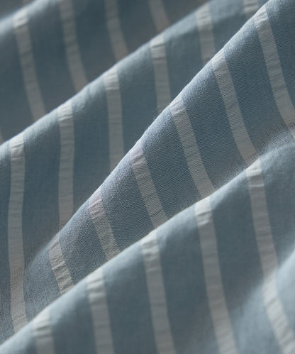 Italian Satin Big Shirt - Light Blue