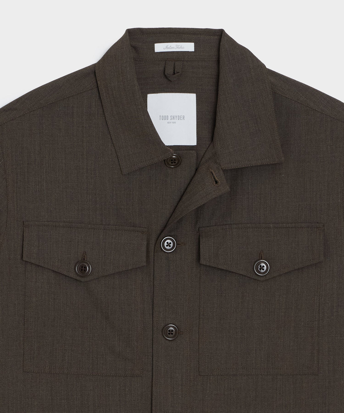 Italian Cavalry Twill Utility Shirt - Brown