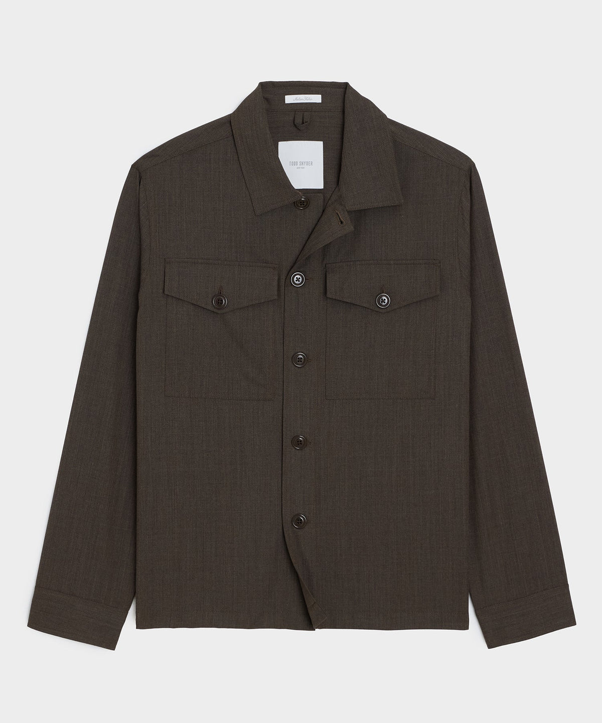 Italian Cavalry Twill Utility Shirt - Brown