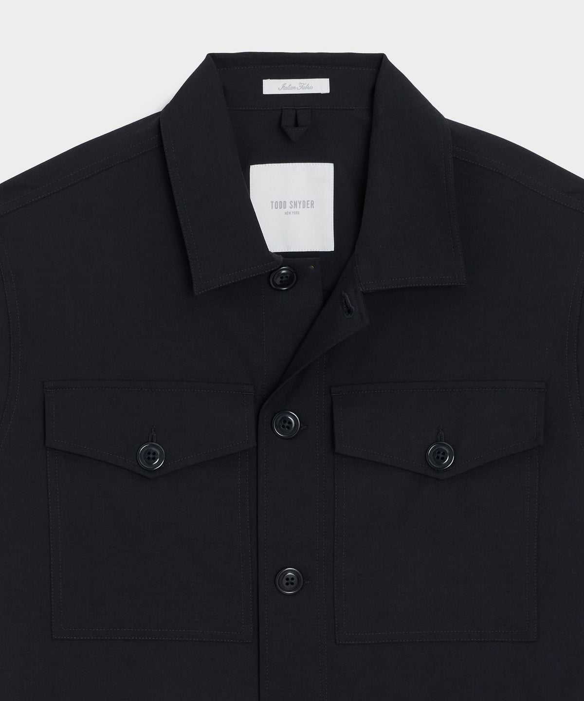 Italian Cavalry Twill Utility Shirt - Navy