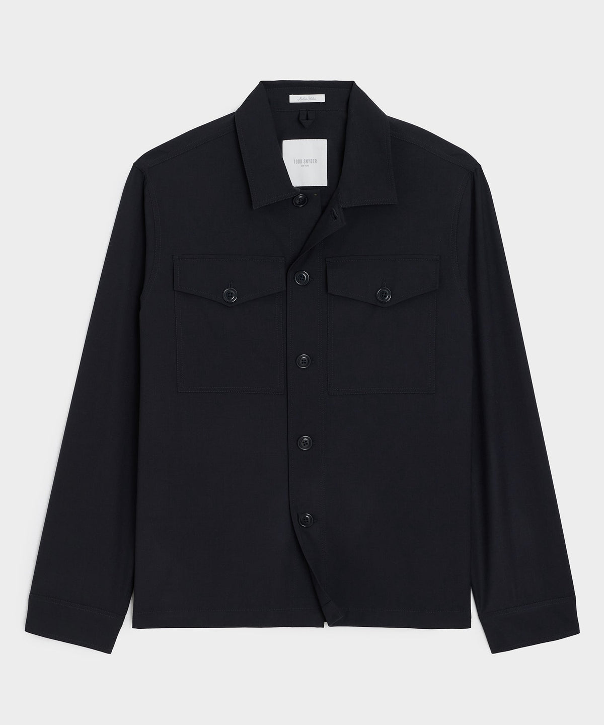 Italian Cavalry Twill Utility Shirt - Navy