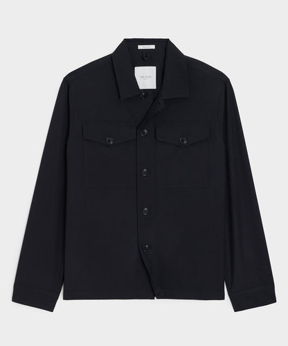 Italian Cavalry Twill Utility Shirt - Navy