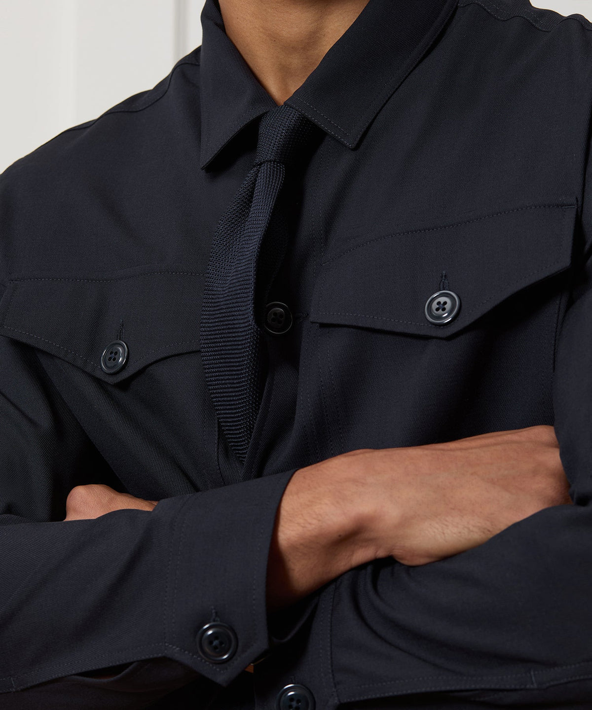 Italian Cavalry Twill Utility Shirt - Navy