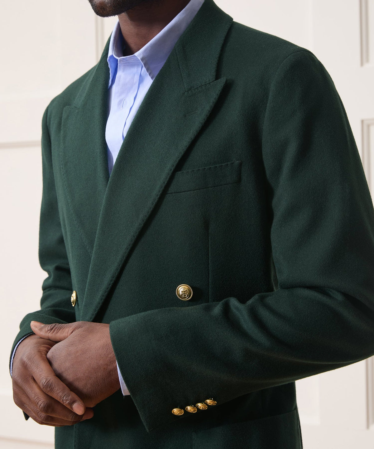 Italian Cashmere Wythe Blazer - Emerald Green