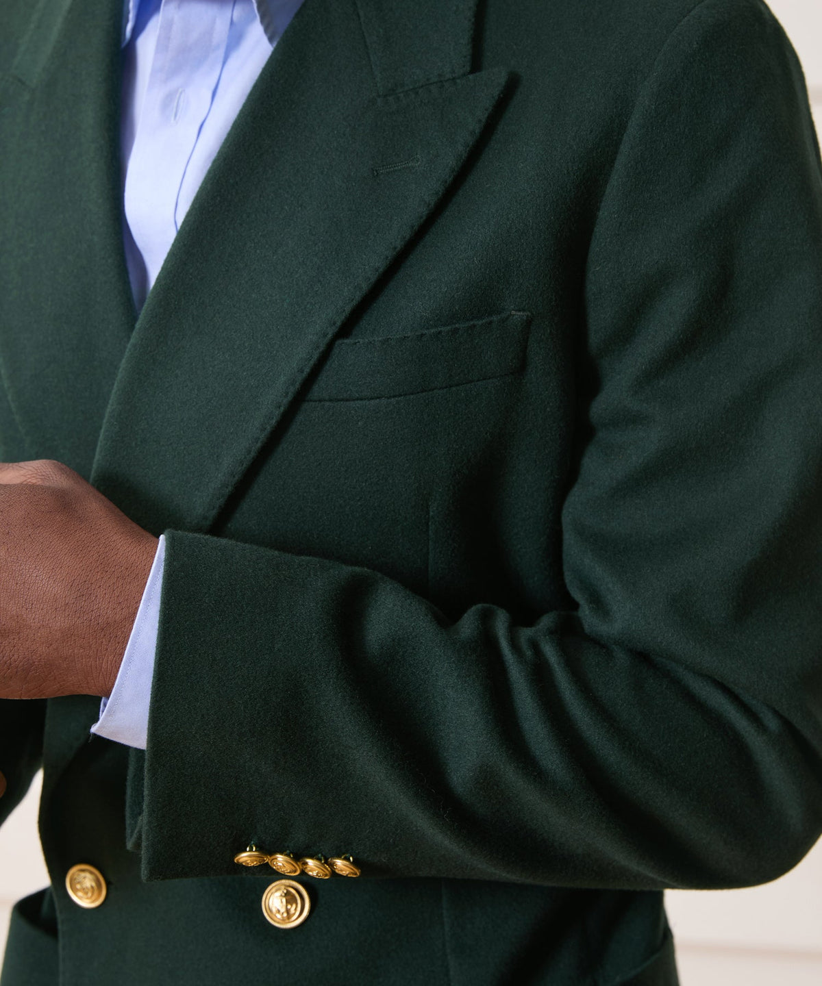 Italian Cashmere Wythe Blazer - Emerald Green
