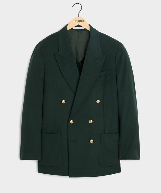 Italian Cashmere Wythe Blazer - Emerald Green