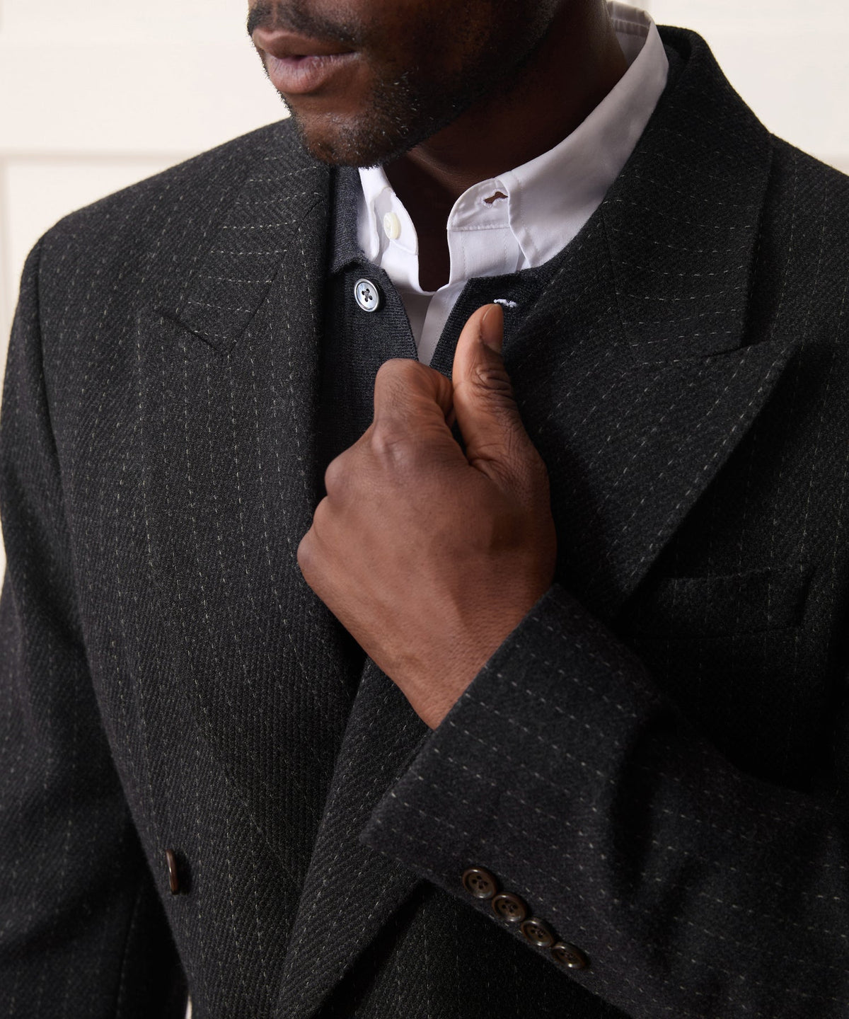 Italian Wool Cashmere Wythe Jacket - Charcoal
