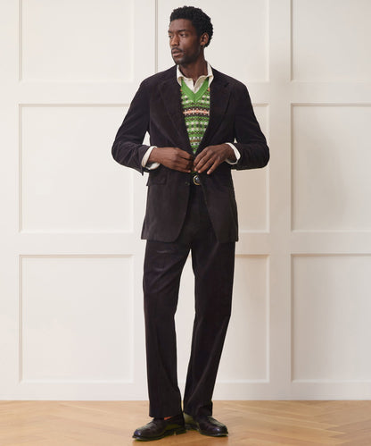 Italian Wide Wale Corduroy Wythe Jacket - Dark Brown