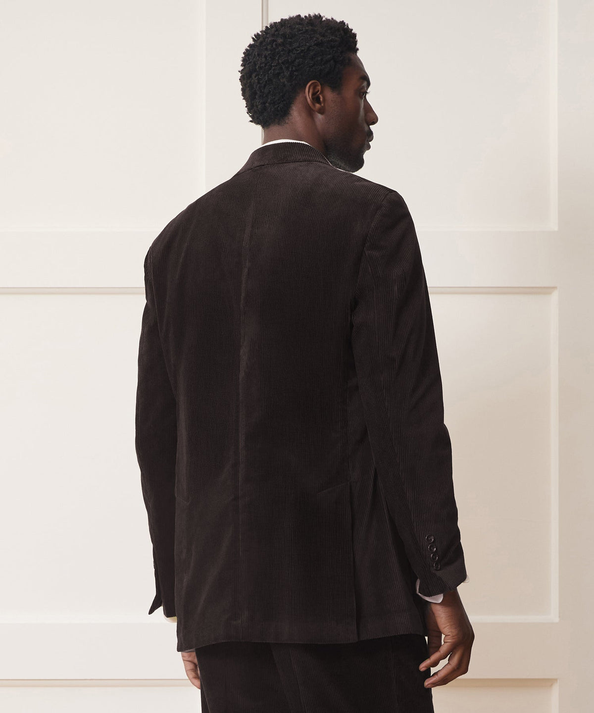 Italian Wide Wale Corduroy Wythe Jacket - Dark Brown
