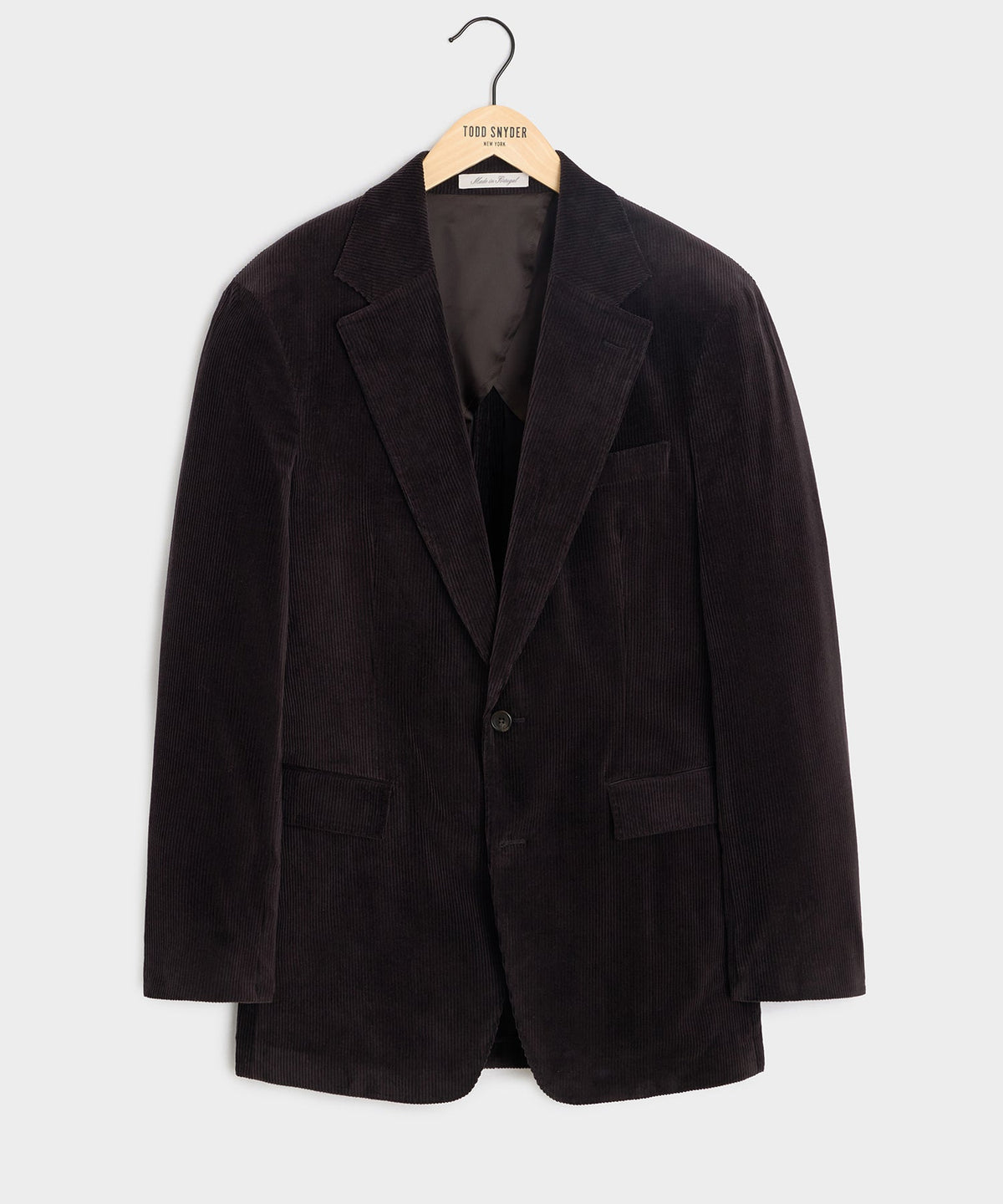 Italian Wide Wale Corduroy Wythe Jacket - Dark Brown