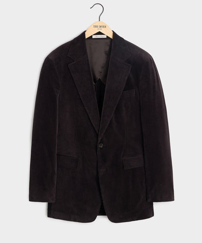 Italian Wide Wale Corduroy Wythe Jacket - Dark Brown