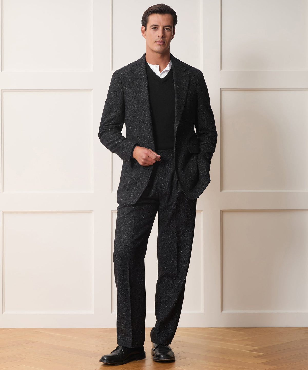 Italian Silk-Donegal Wythe Jacket - Charcoal