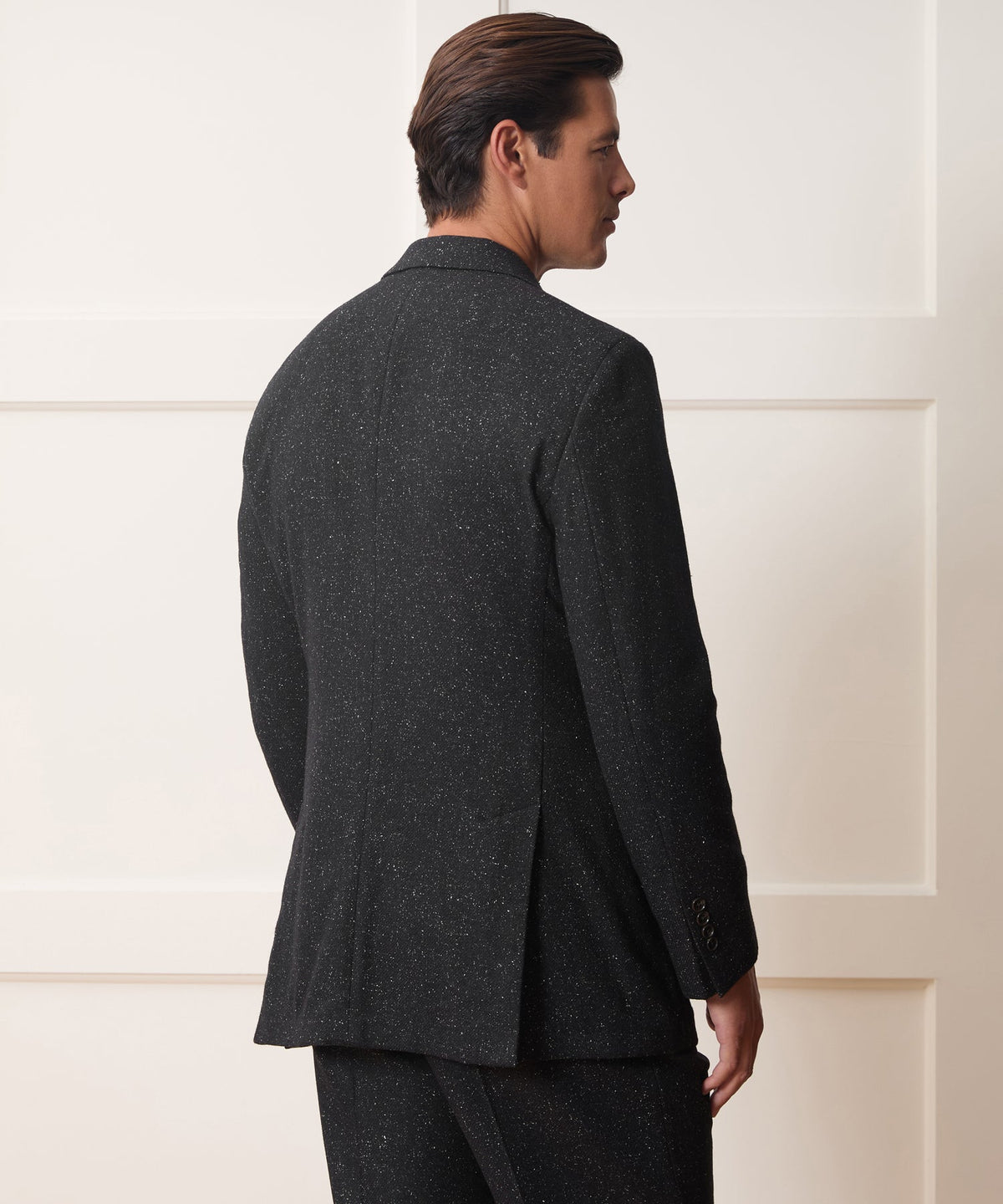 Italian Silk-Donegal Wythe Jacket - Charcoal
