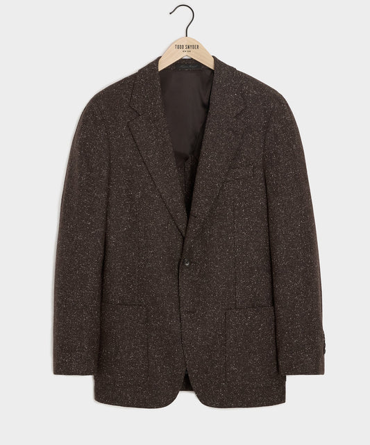 Italian Silk-Donegal Madison Jacket - Brown
