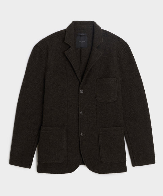 Italian Boiled Wool Studio Jacket - Espresso Bean