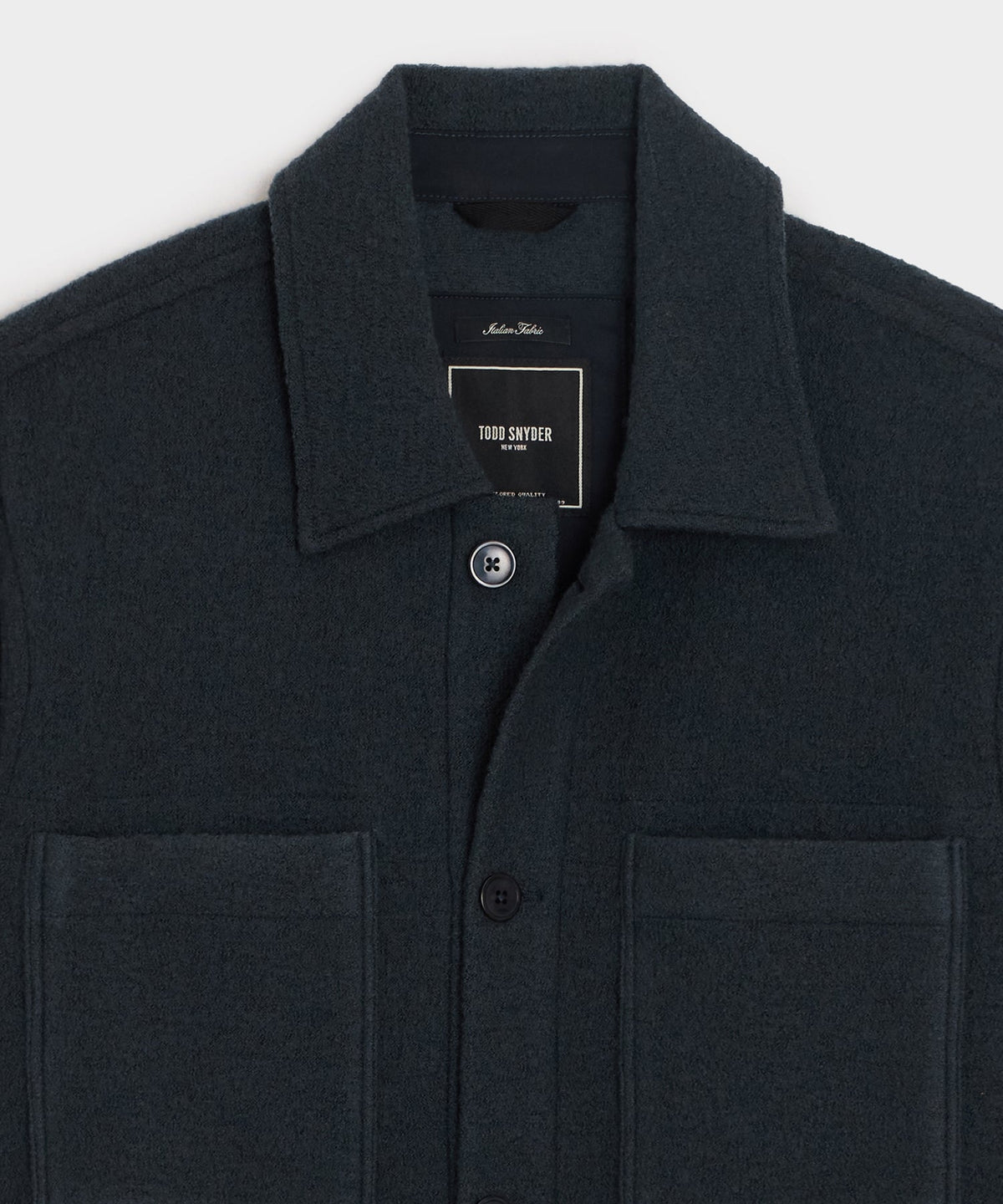 Italian Boiled Wool Field Jacket - Navy Batik