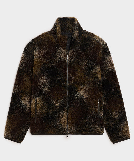 Italian Marble Sherpa Jacket - Espresso Bean