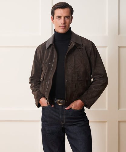 Todd Snyder x Lagavulin Suede Stable Jacket - Brown
