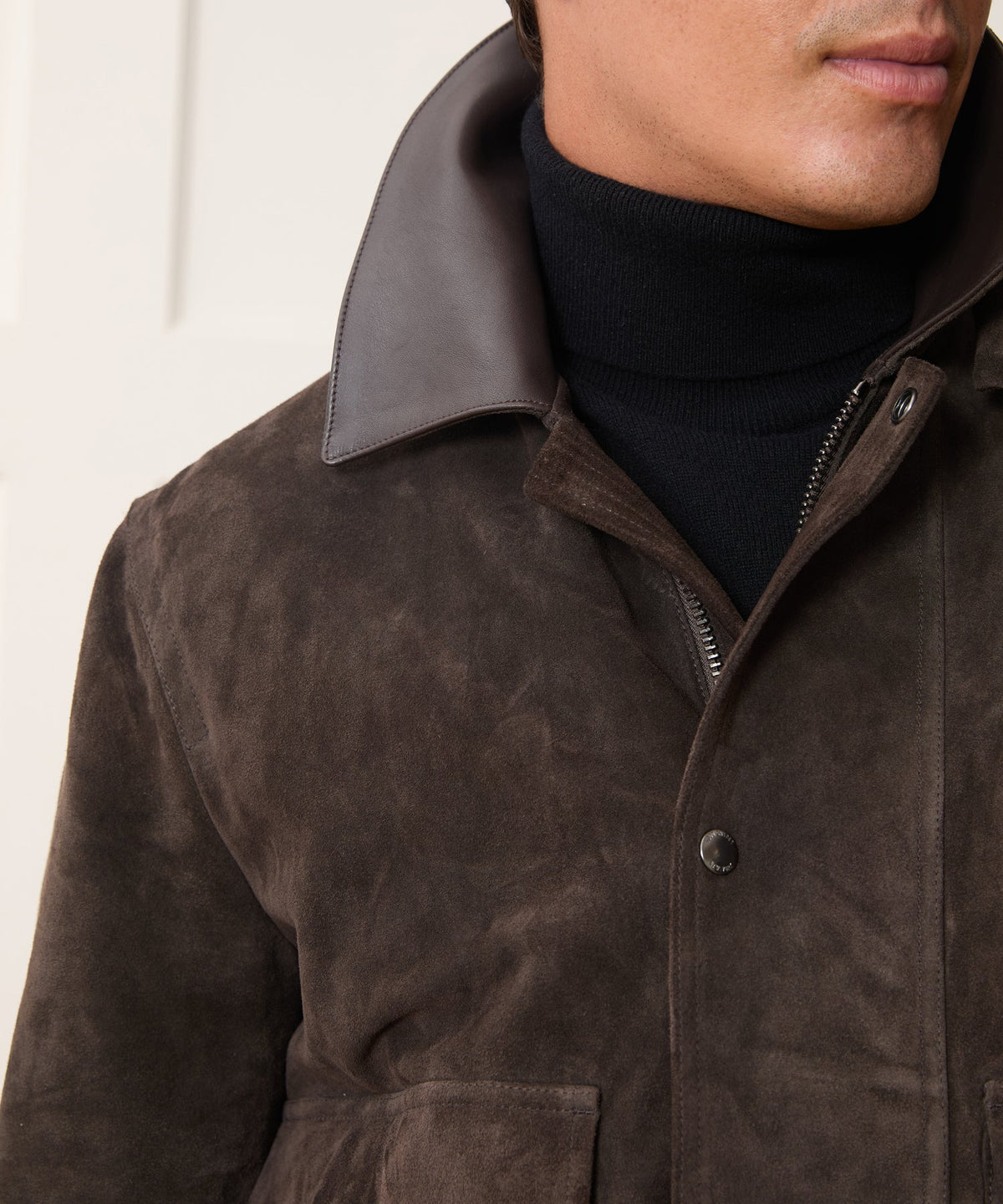 Todd Snyder x Lagavulin Suede Stable Jacket - Brown