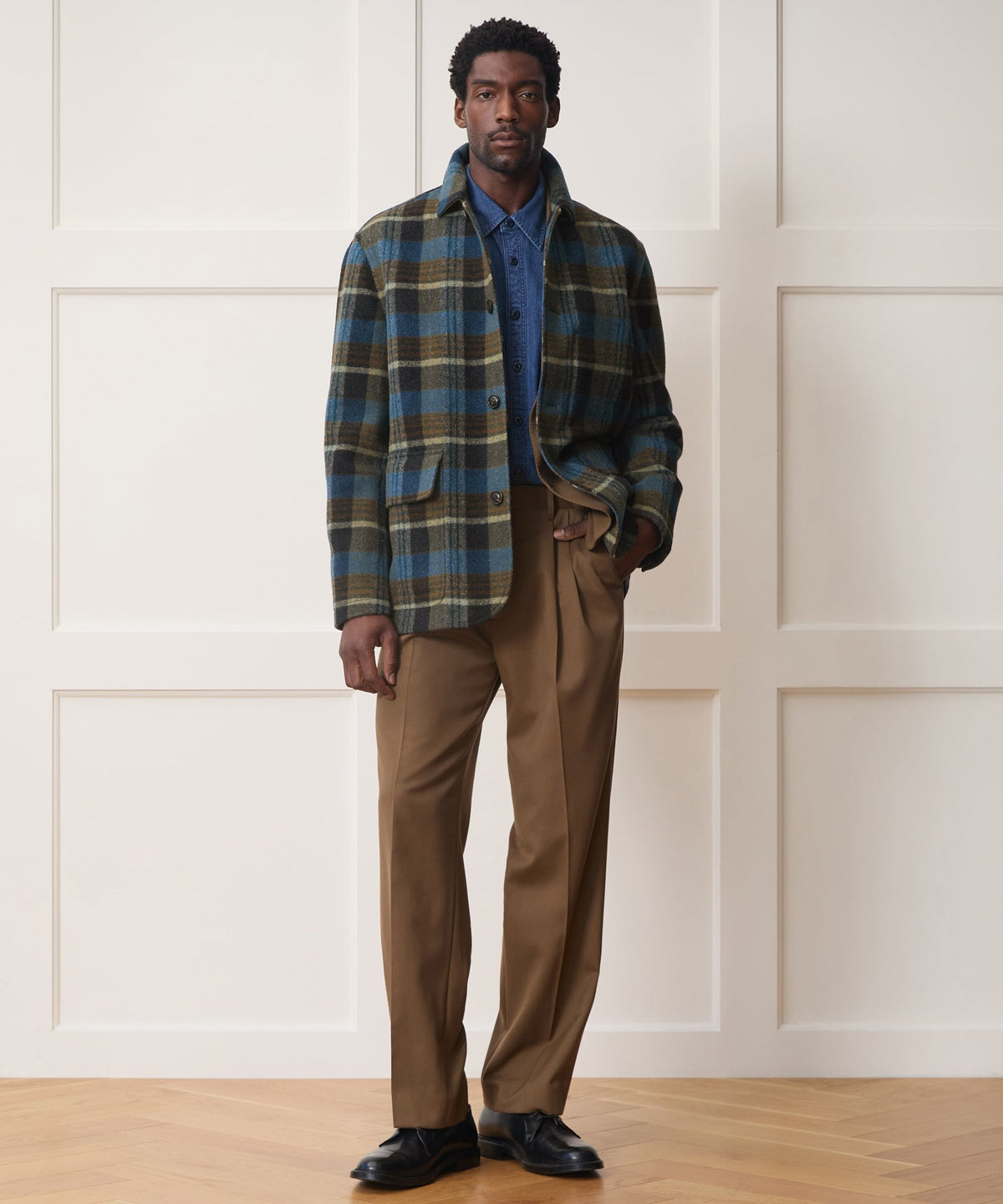 Italian Wool Walking Jacket - Blue
