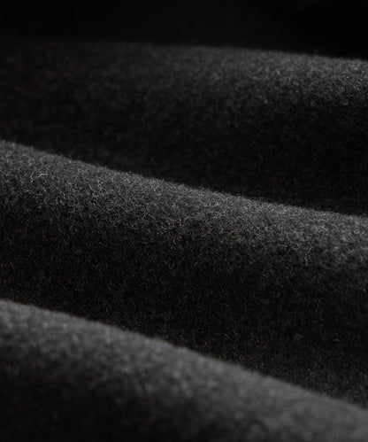 Italian Wool-Cashmere Double-Breasted Topcoat - Dark Charcoal