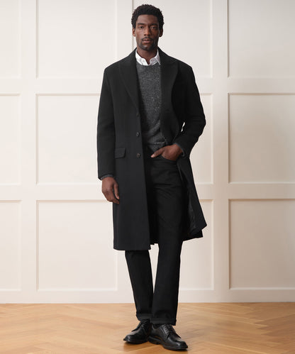 Italian Wool-Cashmere Topcoat - Black