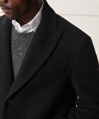 Italian Wool-Cashmere Topcoat - Black