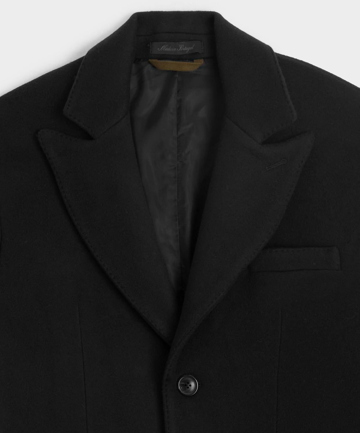 Italian Wool-Cashmere Topcoat - Black
