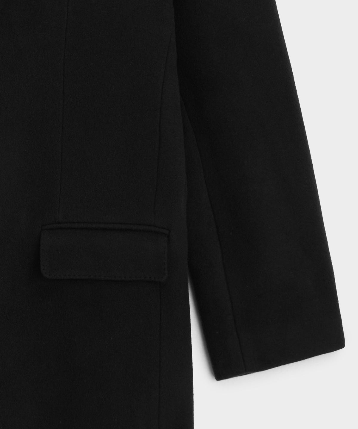 Italian Wool-Cashmere Topcoat - Black