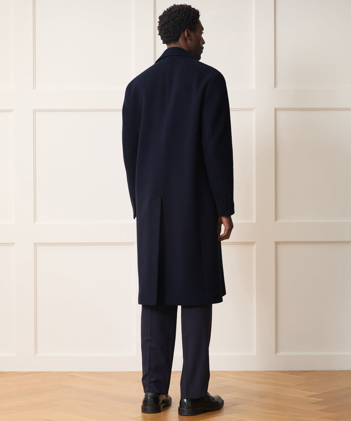 Italian Wool-Cashmere Topcoat - Navy