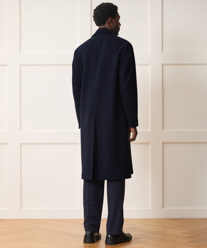 Italian Wool-Cashmere Topcoat - Navy