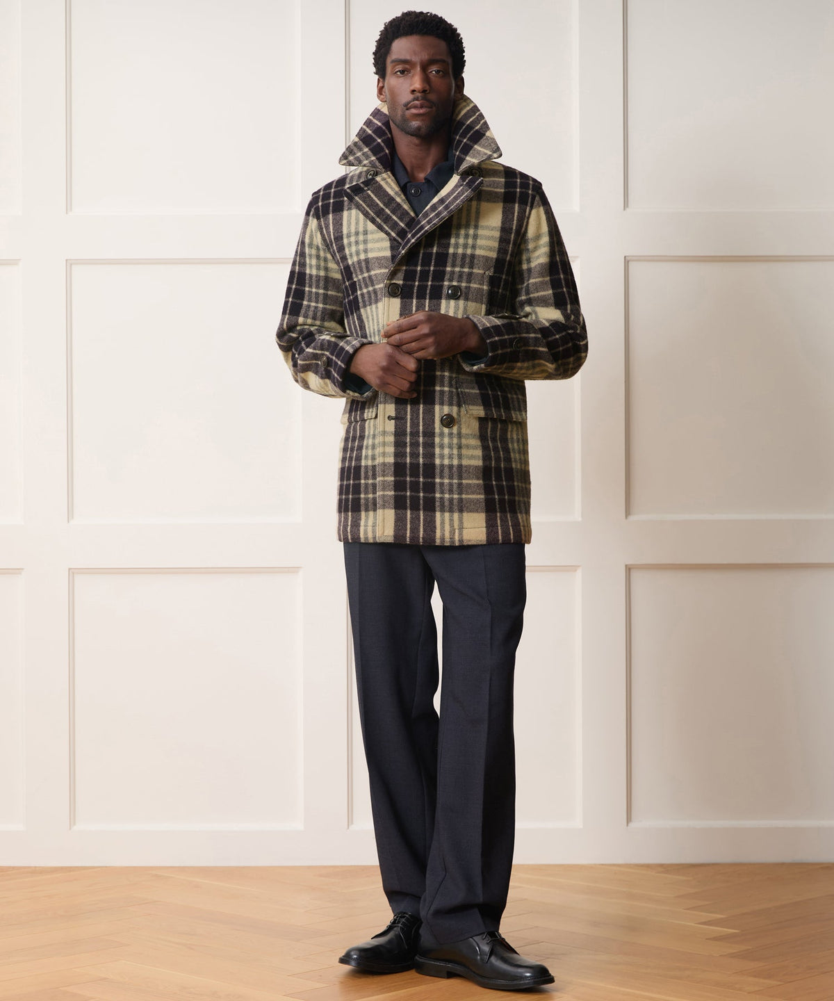 Italian Wool Peacoat - Navy