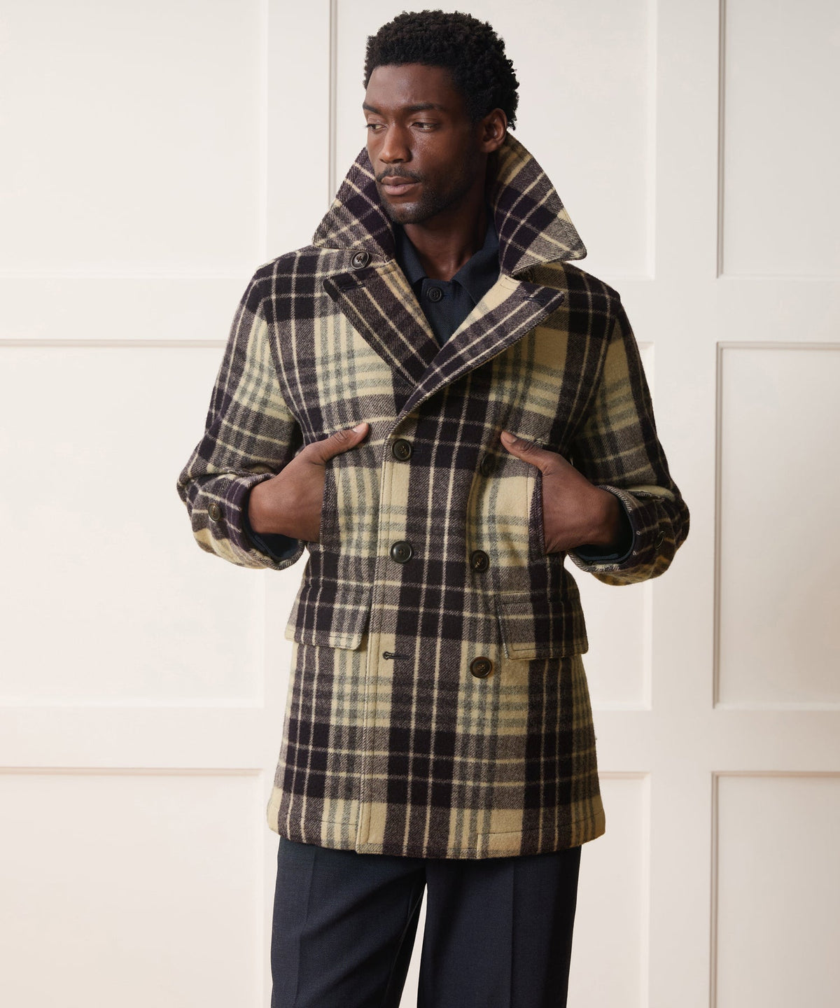 Italian Wool Peacoat - Navy