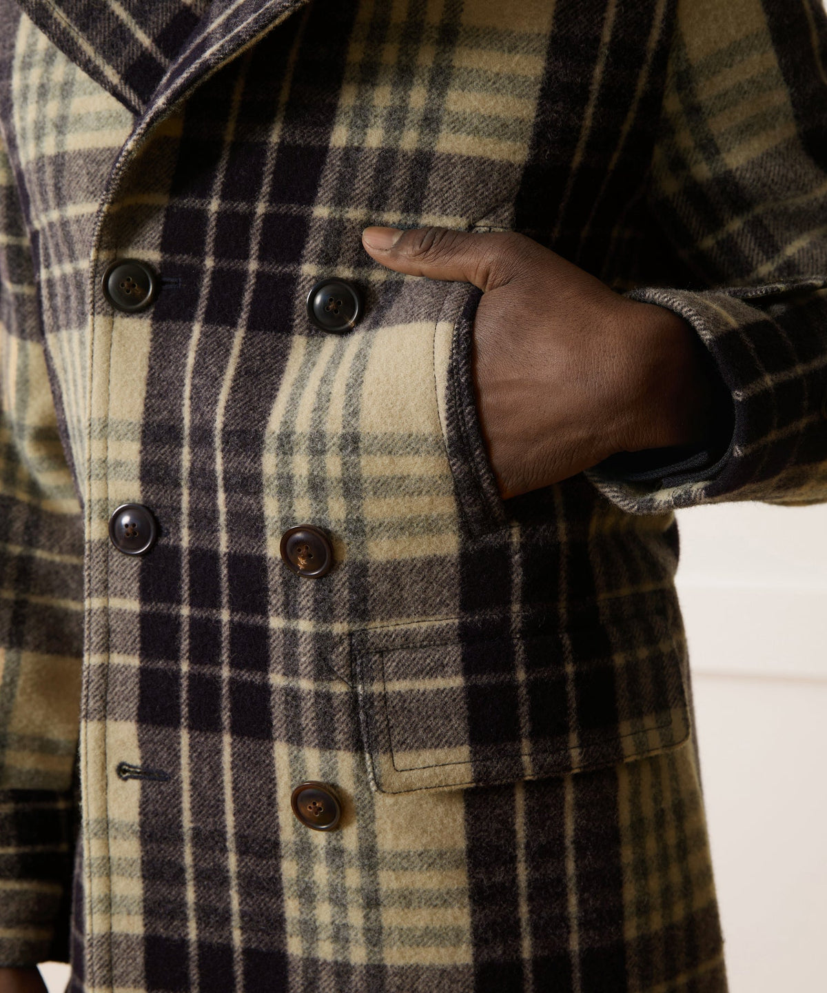 Italian Wool Peacoat - Navy