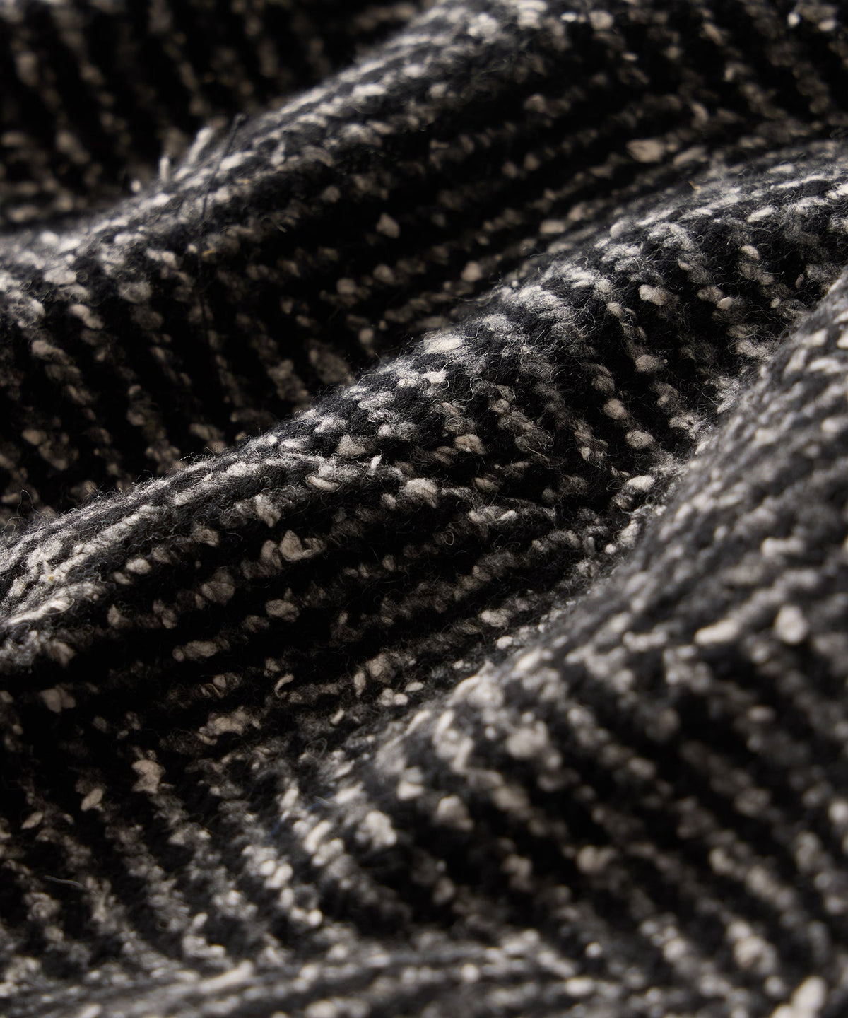 Italian Herringbone Peacoat - Dark Charcoal