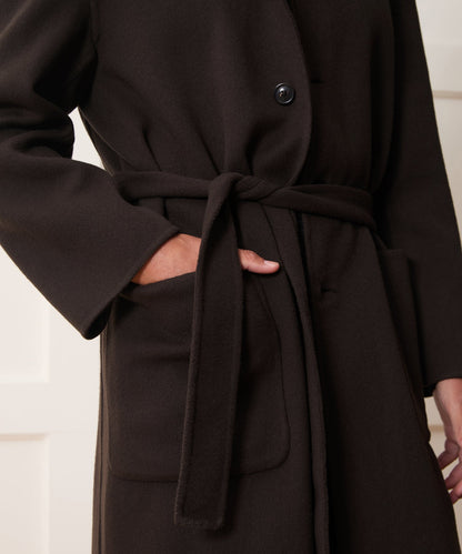 Cashmere Belted Topcoat - Brown