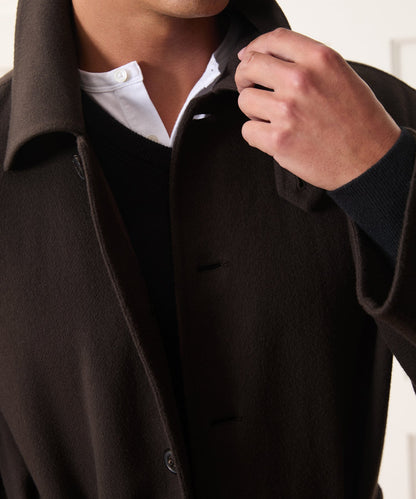 Cashmere Belted Topcoat - Brown