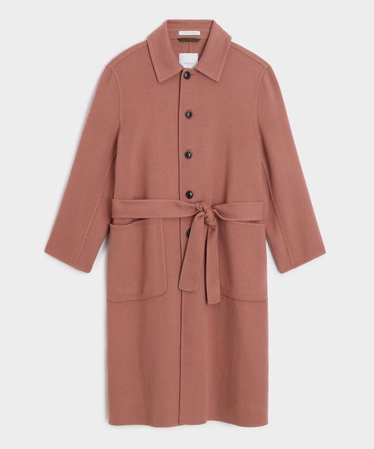 Cashmere Belted Topcoat - Dusty Rose