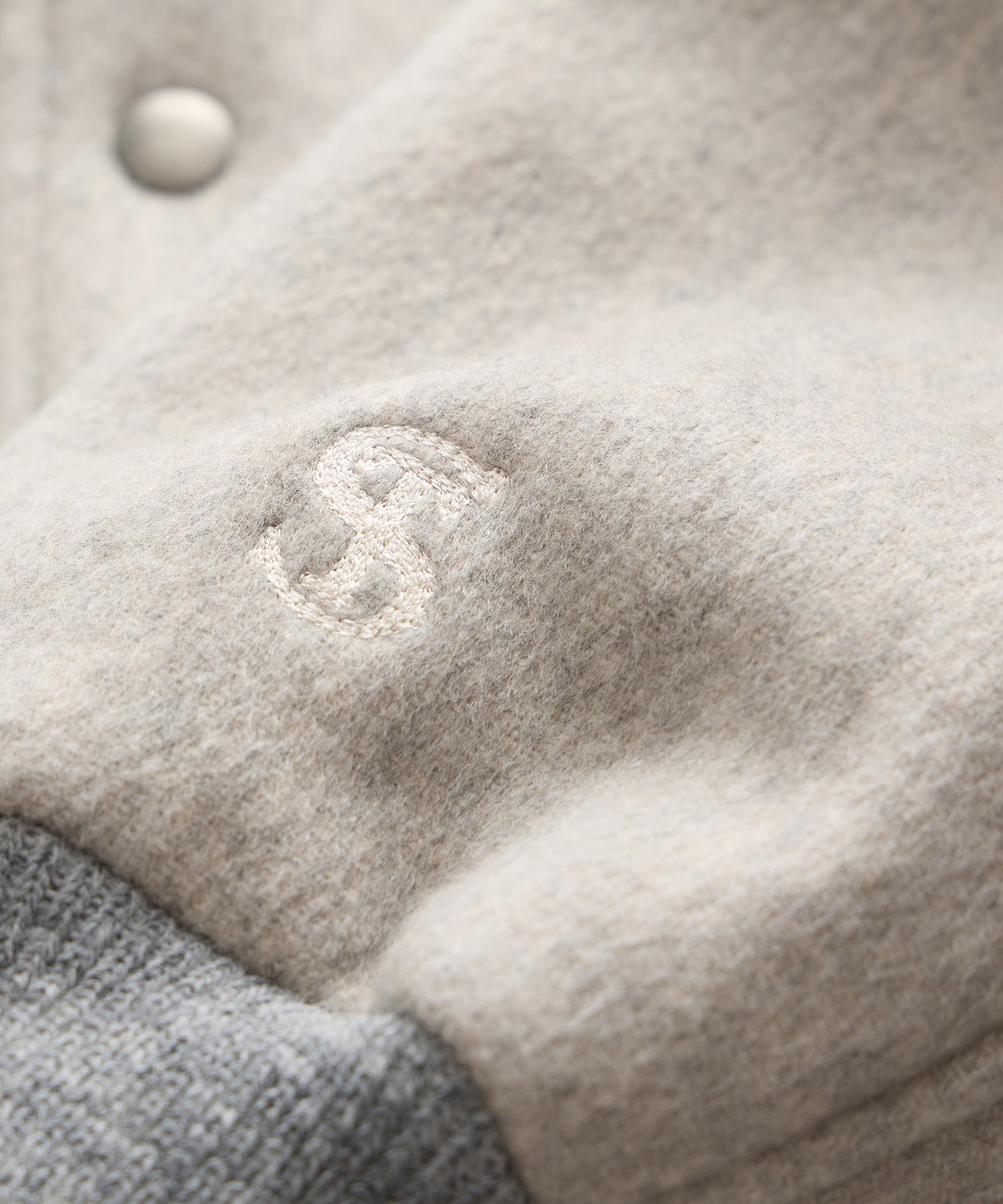 Todd Snyder x The Ohio State University™ Letterman Jacket - Light Grey Heather