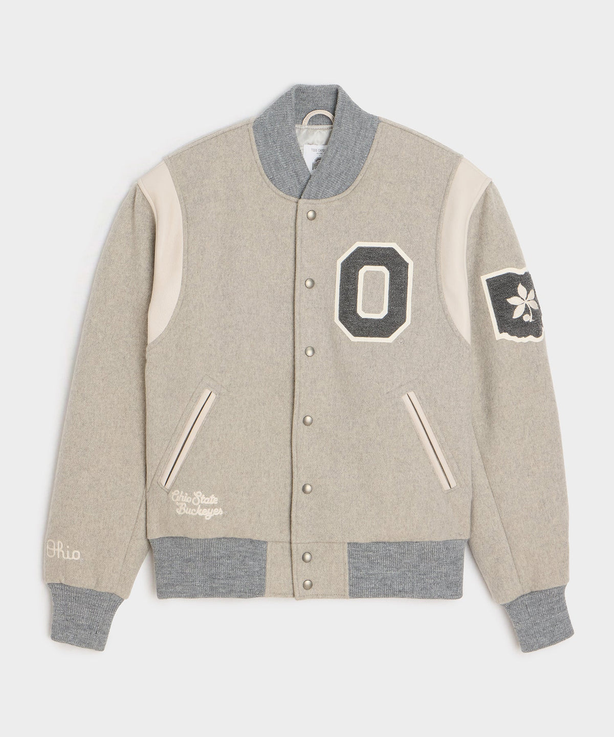 Todd Snyder x The Ohio State University™ Letterman Jacket - Light Grey Heather
