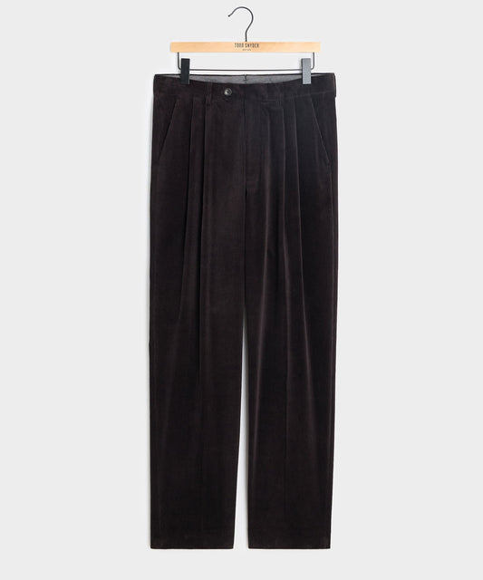 Italian Wide Wale Corduroy Wythe Trouser - Dark Brown