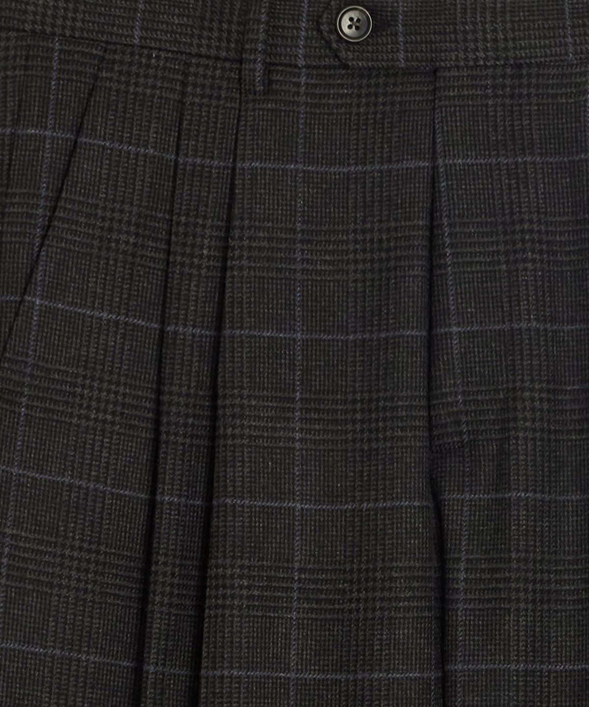 Italian Glen Plaid Wythe Trouser - Charcoal